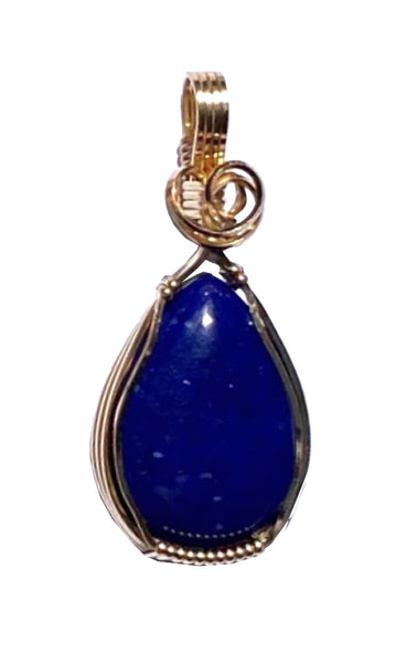 Sterling hot silver Lapis teardrop pendant RT5830